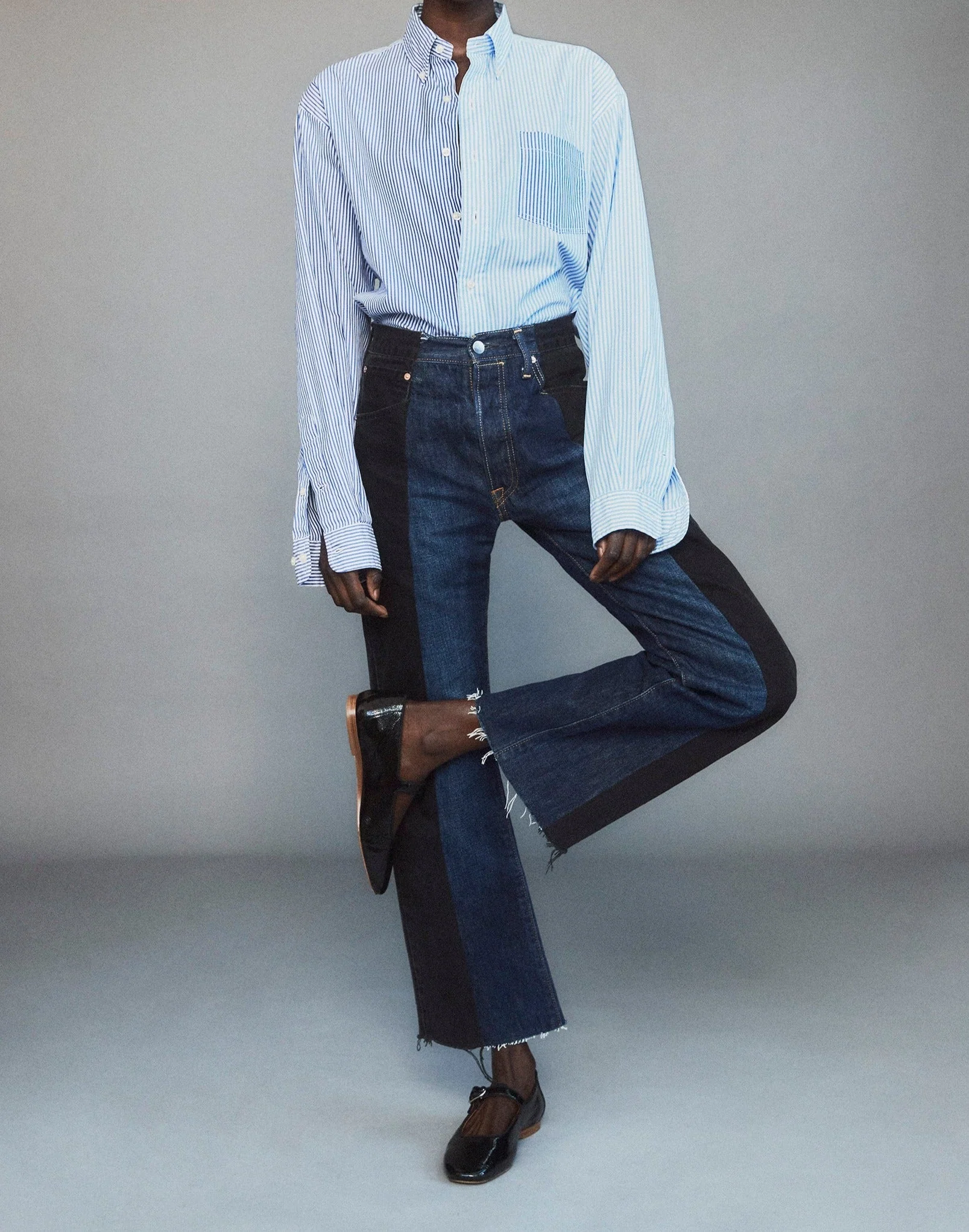 Flare Jean Black/Dark Blue - Image 3