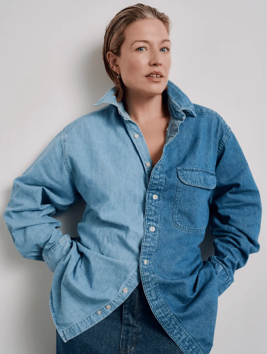 Classic Denim Shirt Mid Light Blue - Image 3