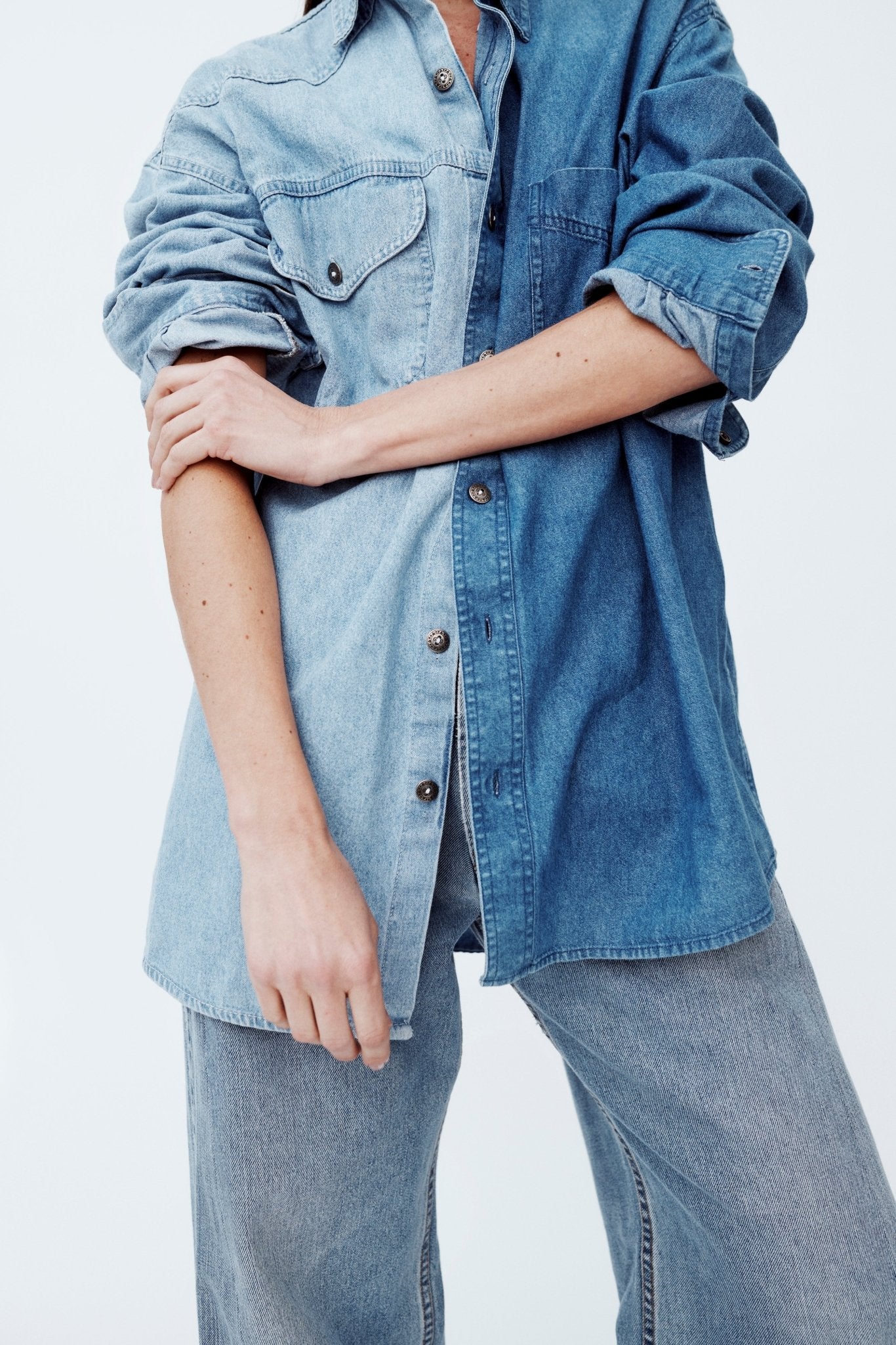 Classic Denim Shirt Mid Light Blue - Image 6