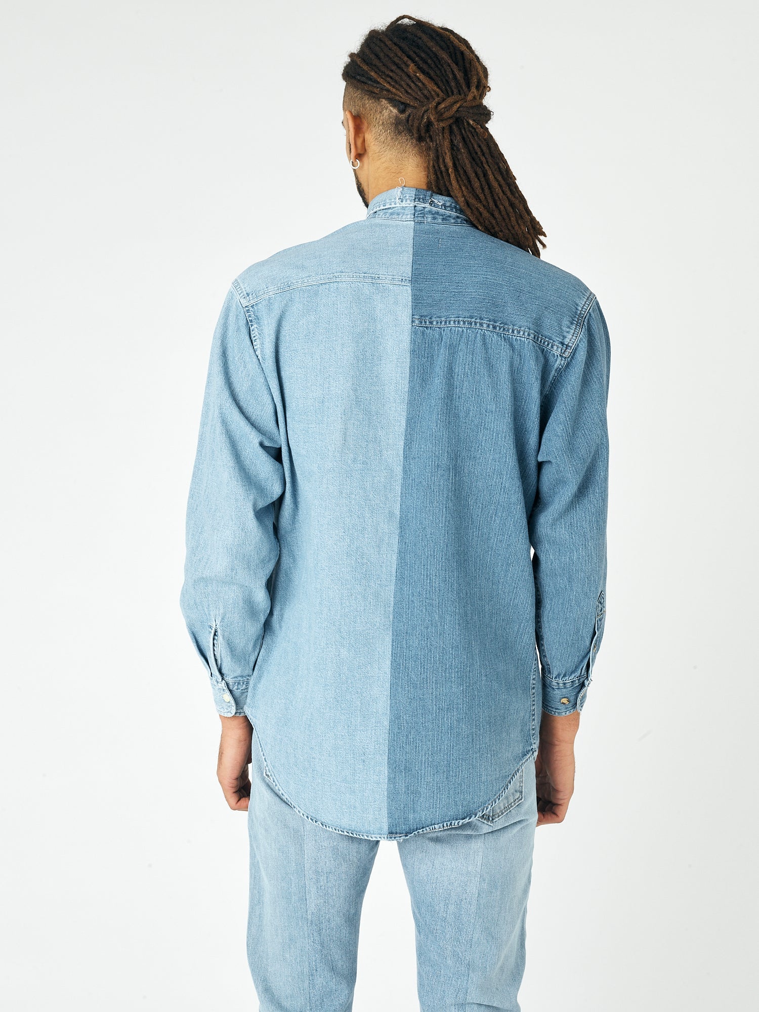 Mens Contrast Denim Shirt - Image 4