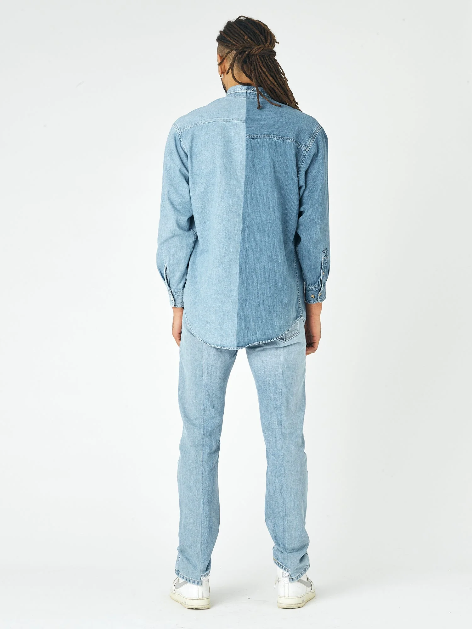 Mens Contrast Denim Shirt - Image 6