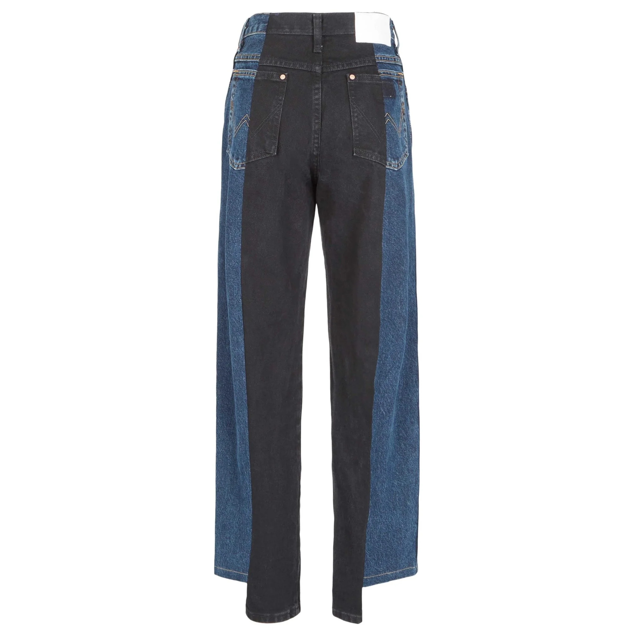 Dark Blue Black Contrast Boyfriend Jean - Image 5