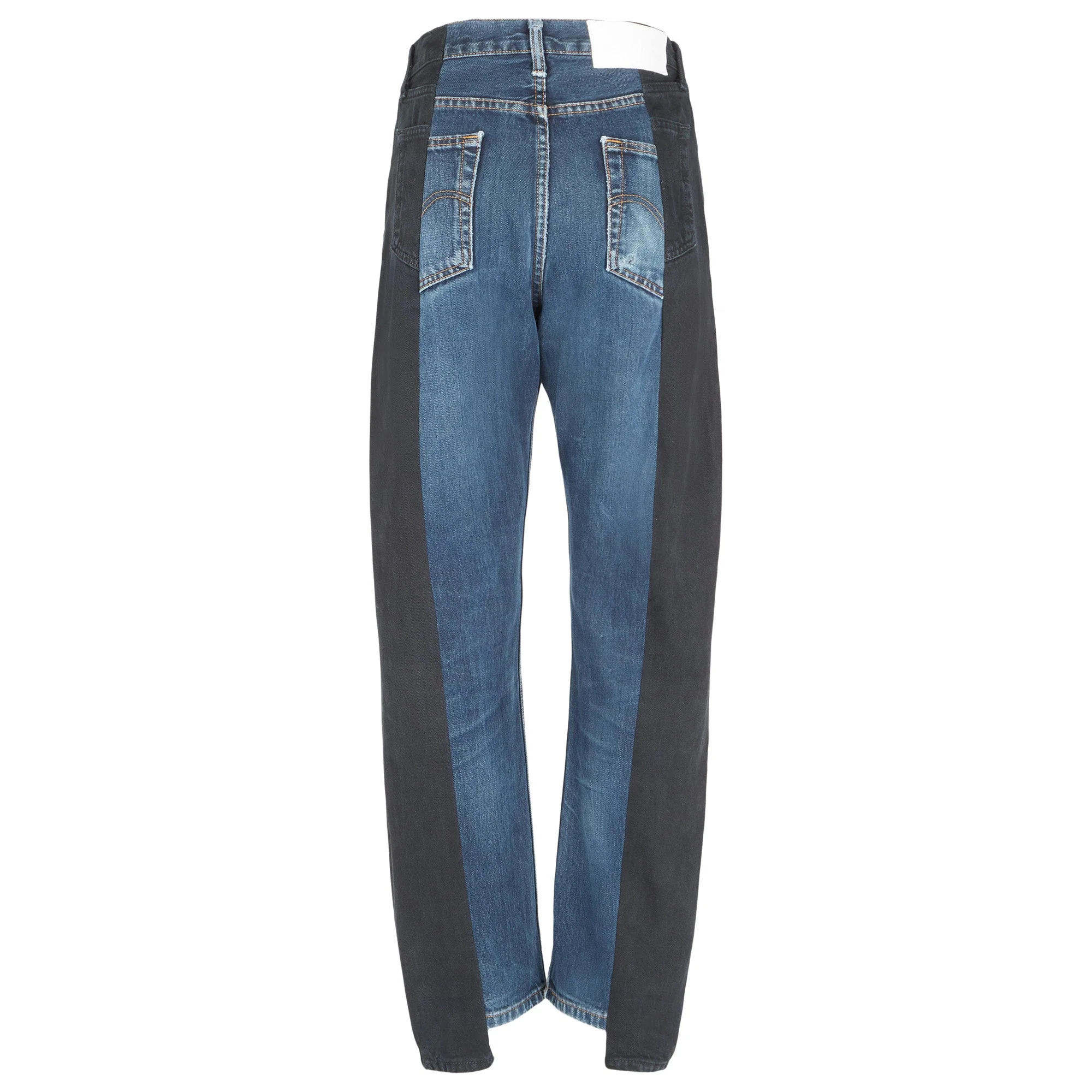 Black Dark Blue Contrast Boyfriend Jean - Image 6
