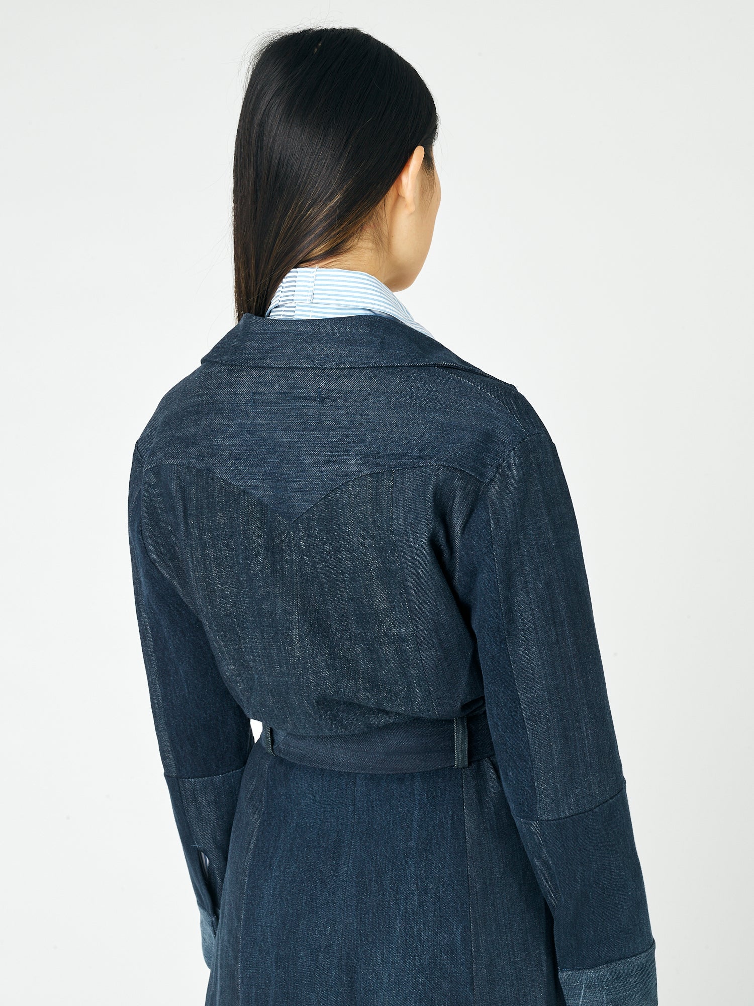 Classic Denim Dress Dark Blue - Image 6