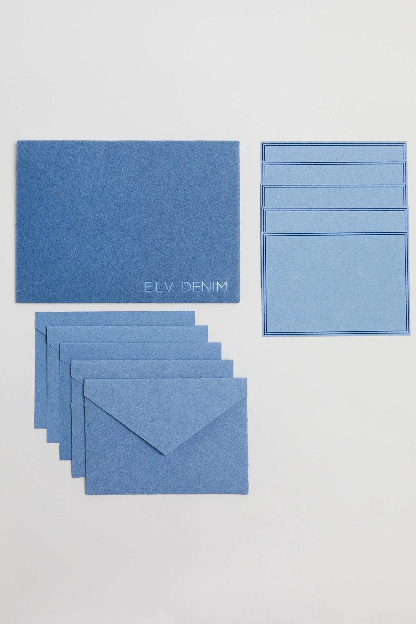 Denim Paper Bordered Stationery Set - Image 3