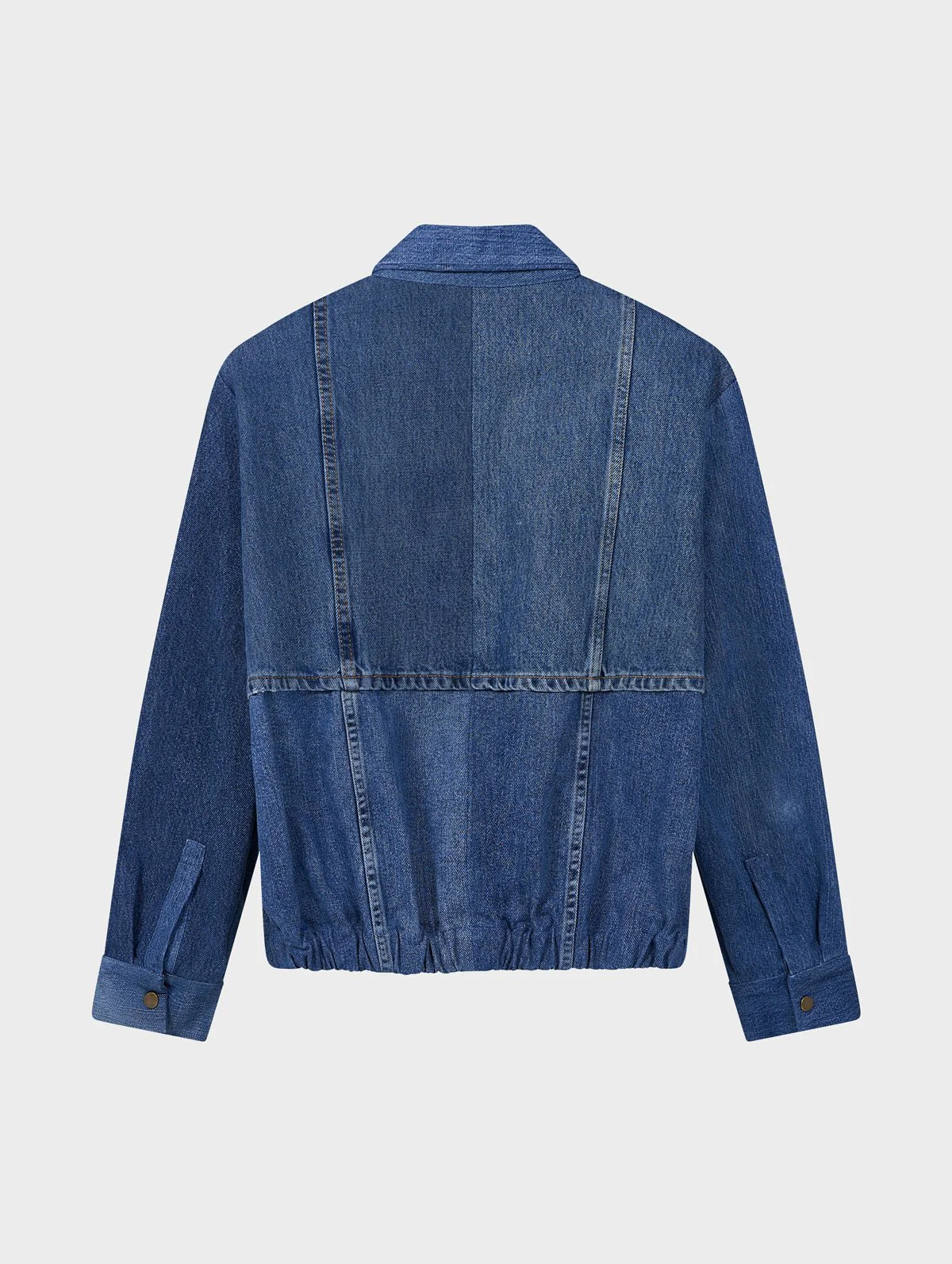 Kara Bomber Jacket Denim Mid Blue - Image 5