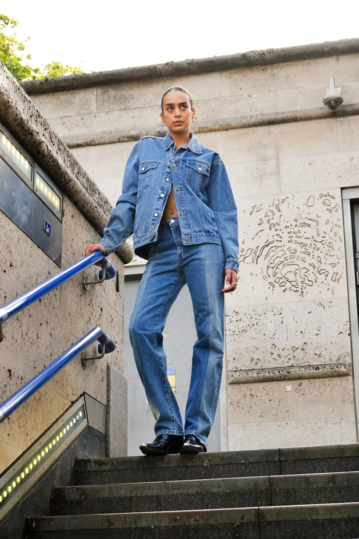 Light Blue Stovepipe Jeans - Image 4