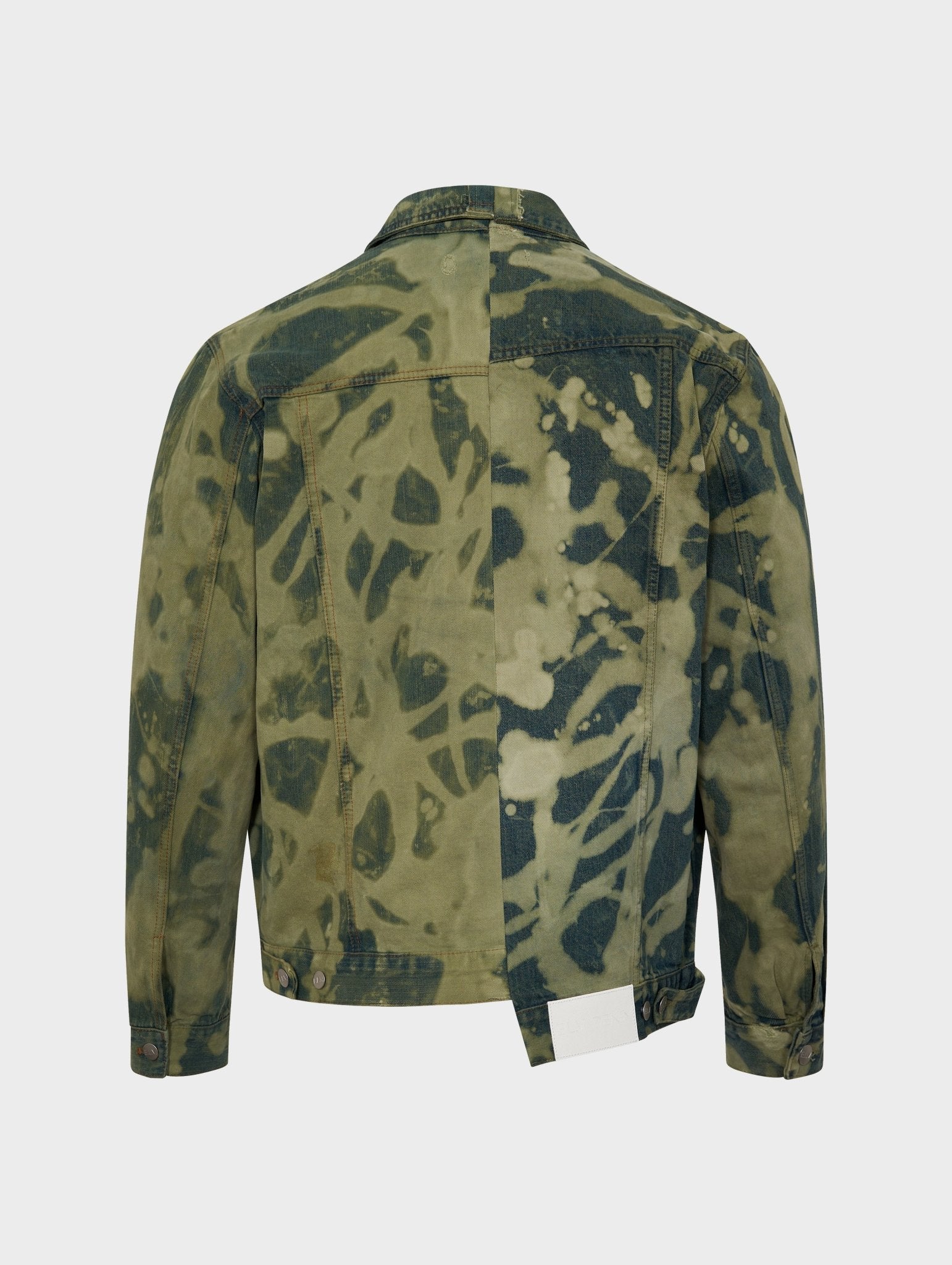 Men's Classic Denim Jacket Bleach Khaki - Image 3