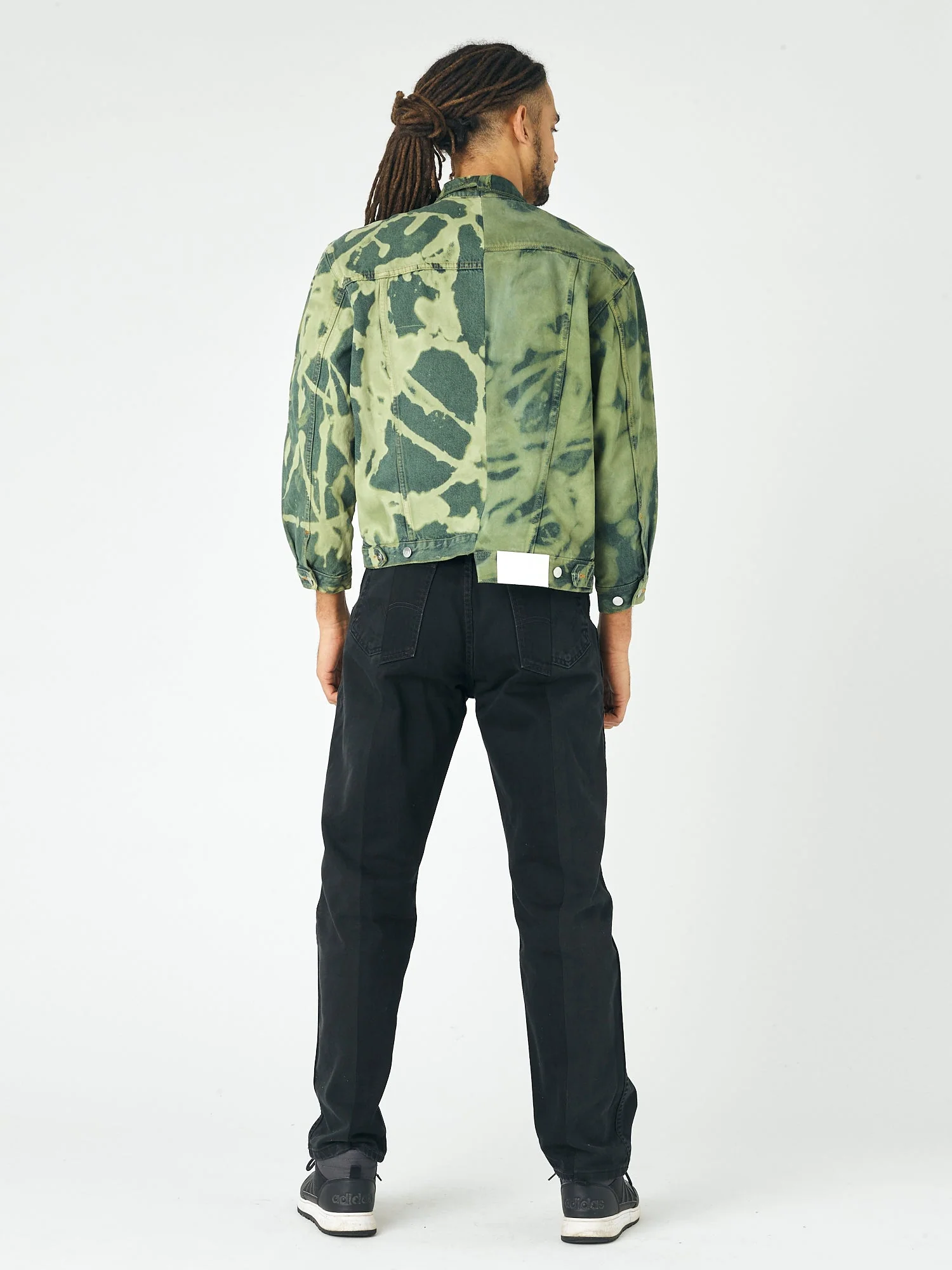 Men's Classic Denim Jacket Bleach Khaki - Image 7