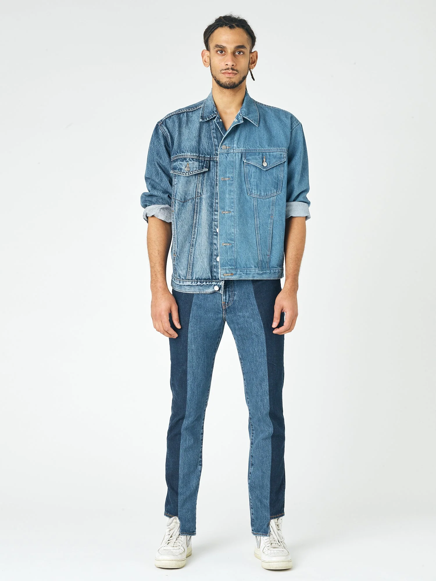 Men's Classic Denim Jacket Mid Blue - Image 6