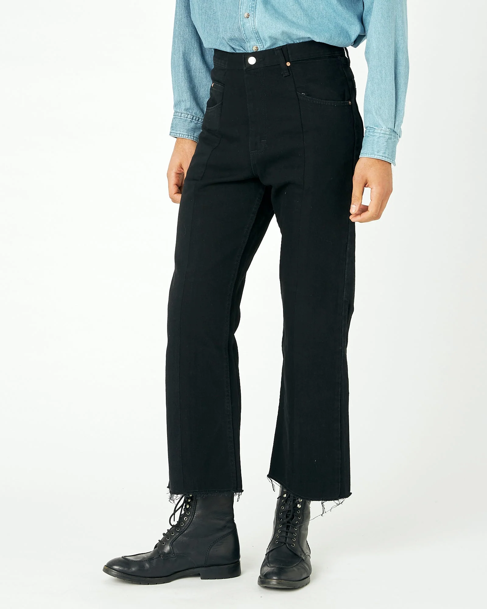 Men's Flare Jean Black - Image 3