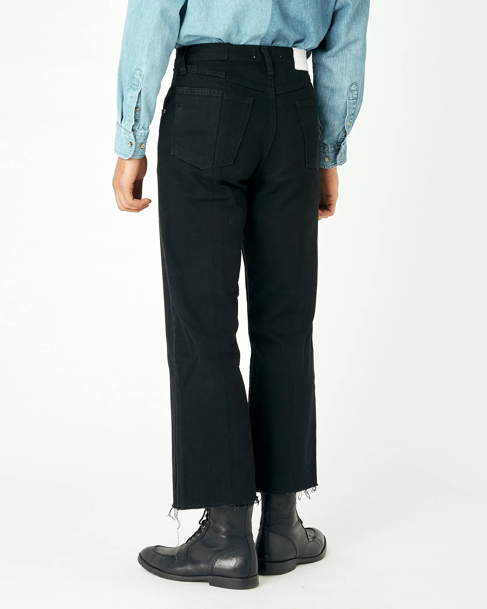 Men's Flare Jean Black - Image 4
