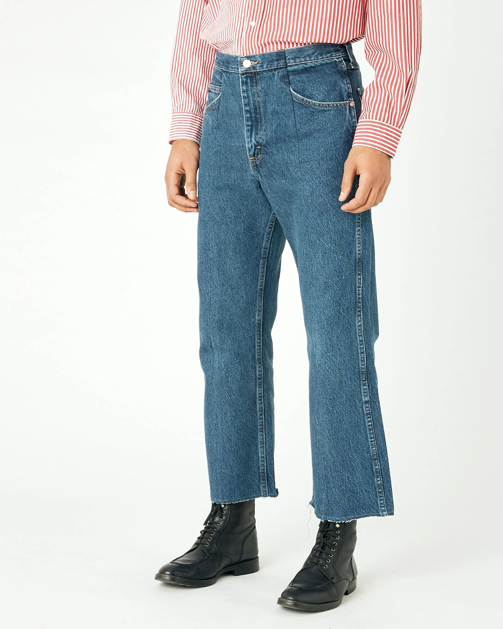 Men's Flare Jean Mid Blue - Image 3