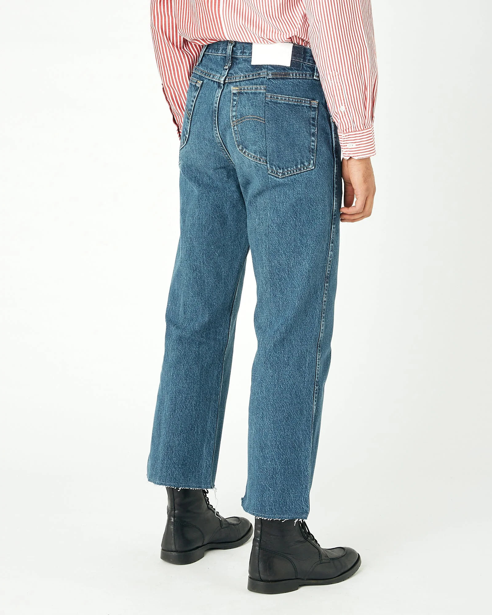 Men's Flare Jean Mid Blue - Image 4