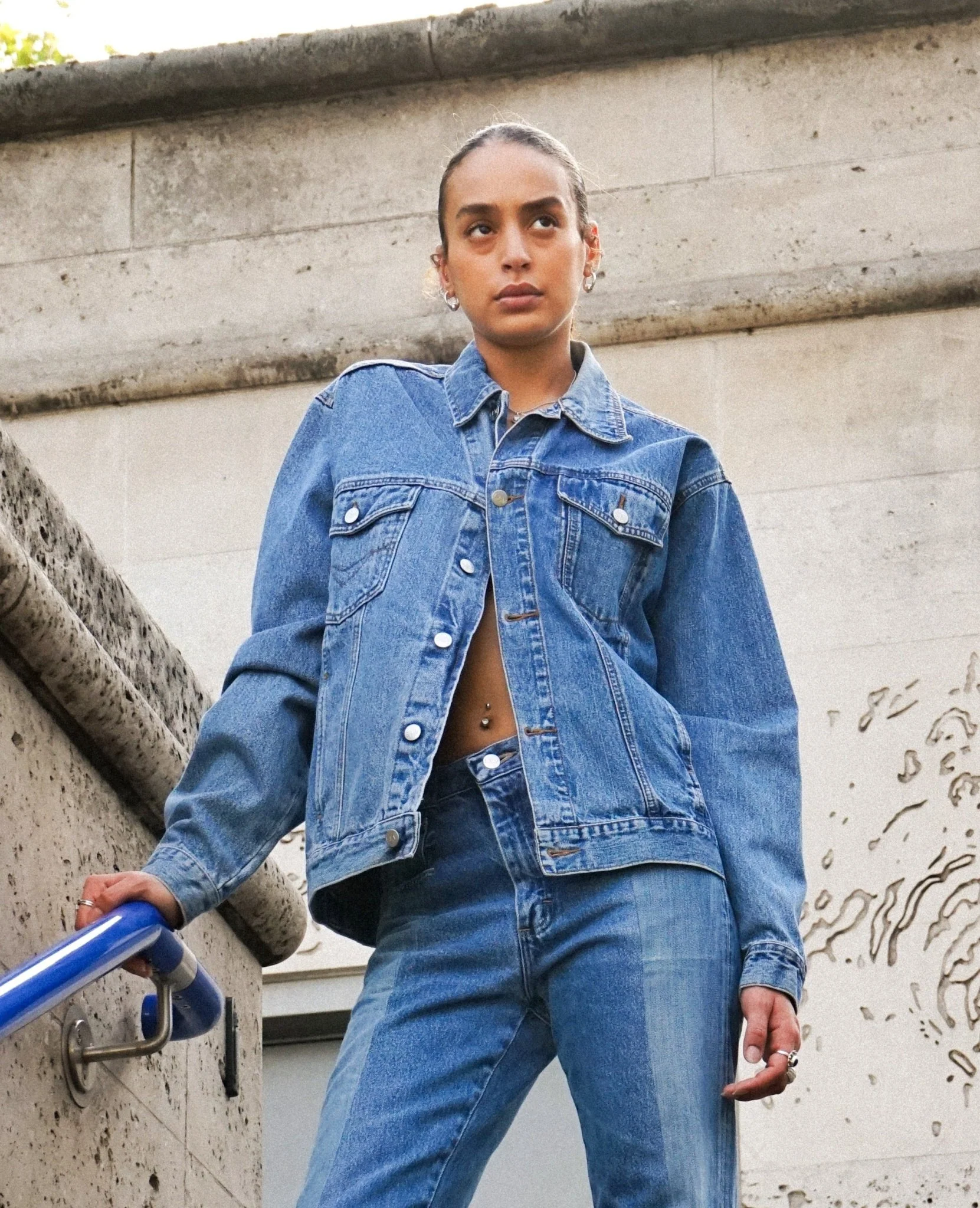 Classic Denim Jacket Denim Mid Blue - Image 4