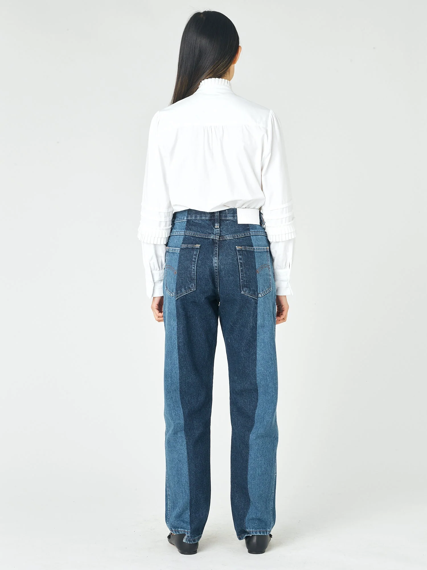 Boyfriend Jean Mid/Dark Blue - Image 4