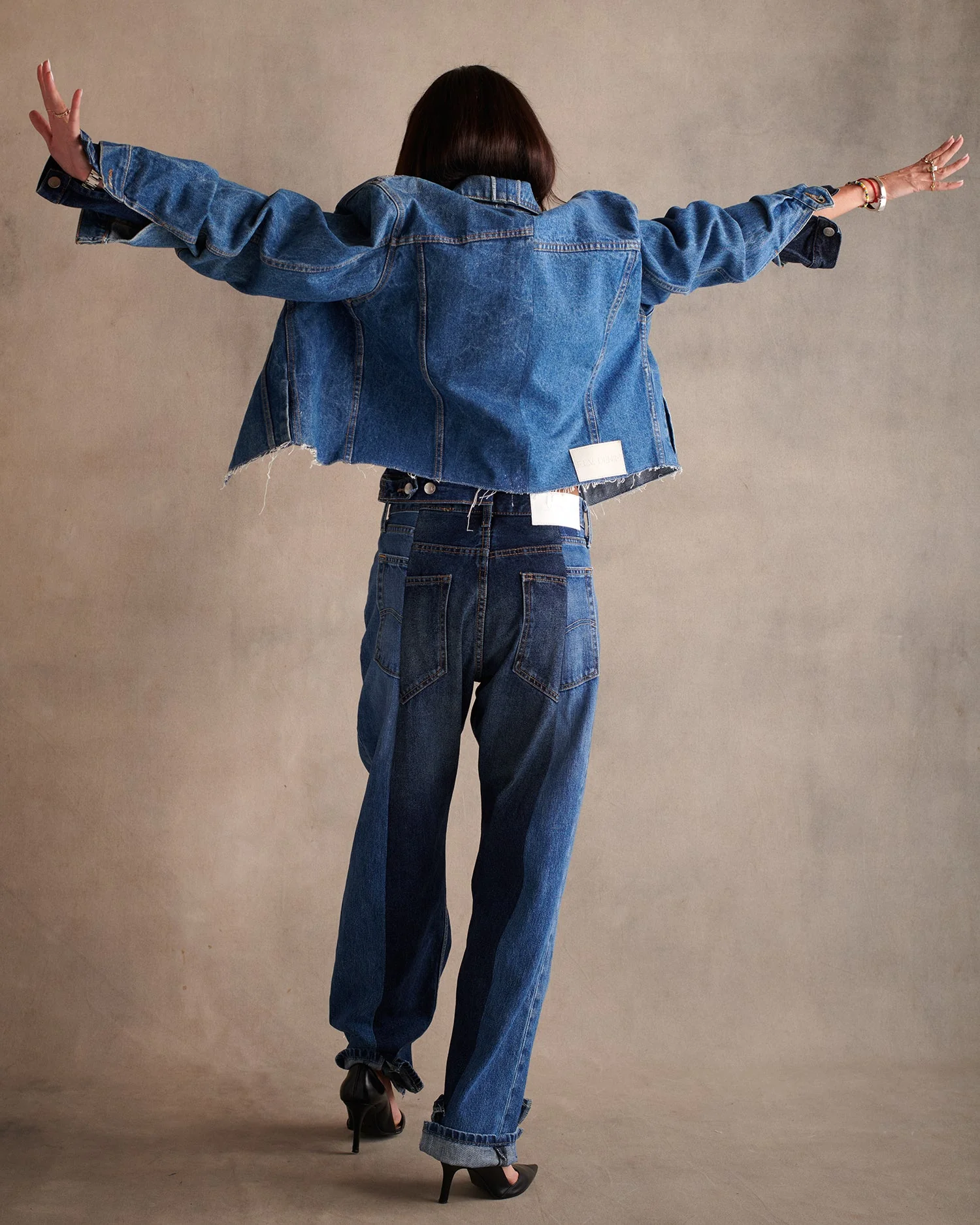 Boyfriend Jean Mid/Dark Blue - Image 6