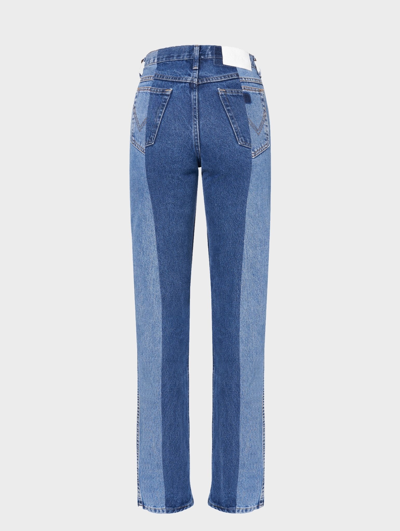 Mid Dark Blue Stovepipe Jeans - Image 3