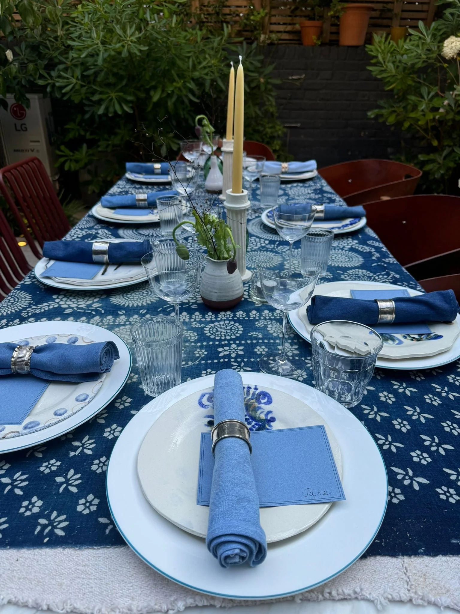 Ombre Large Denim Napkins Set of Four - Image 4