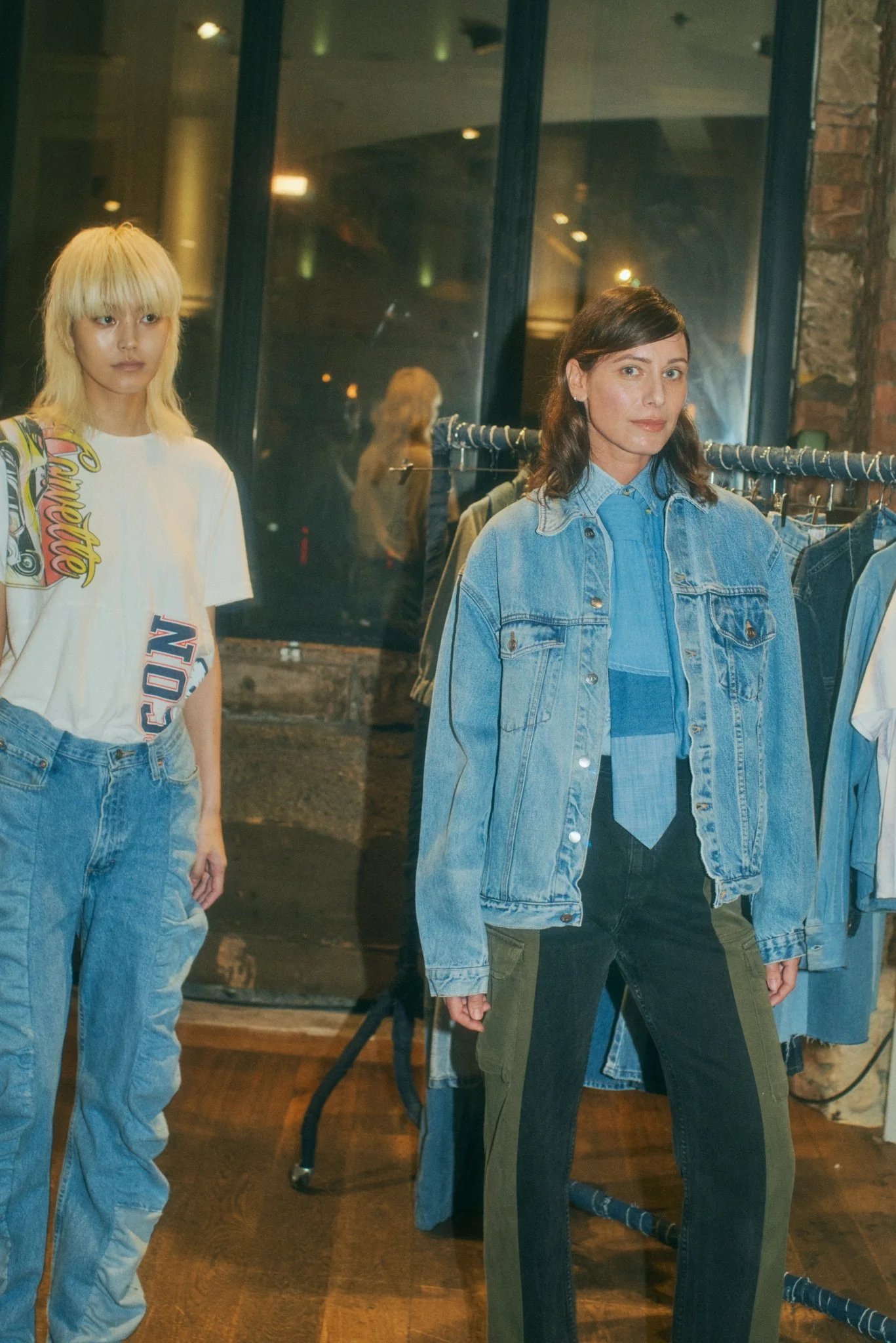 Patchwork Denim Tie - Image 3