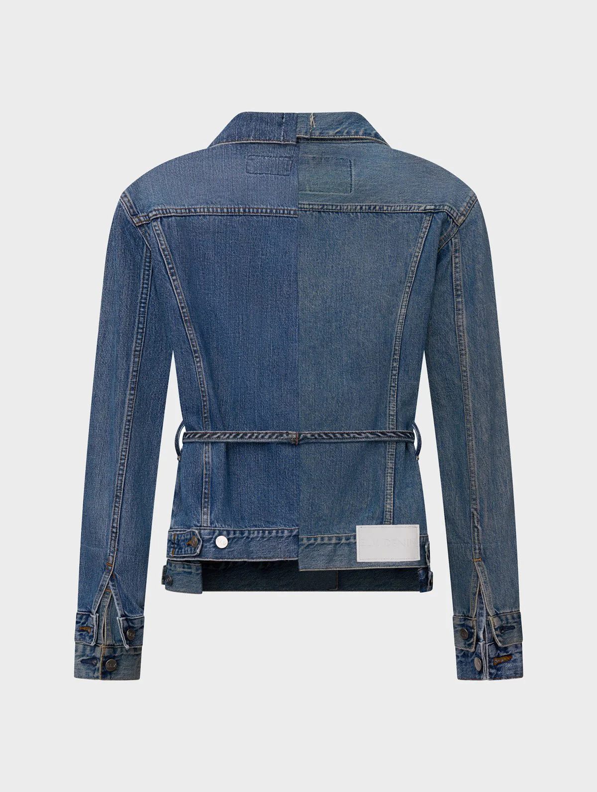 Ridley Double Denim Jacket Mid Blue - Image 6