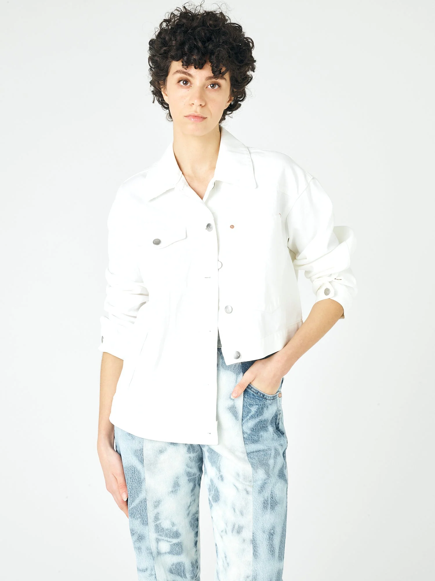 Classic Denim Jacket Denim White - Image 3